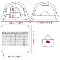 Gezinstent 6-persoons waterdicht groen - thumbnail