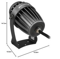 Eurolite LED IP PST-10W blau LED-pinspot Aantal LEDs: 1 10 W Zwart - thumbnail