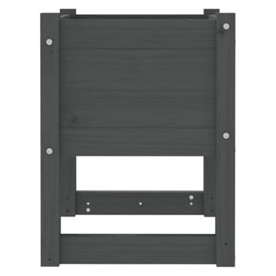 VidaXL Plantenbakken 2 st 40x40x52,5 cm massief grenenhout grijs