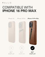 Mujjo Leather Wallet Case iPhone 16 Pro Max bruin - thumbnail