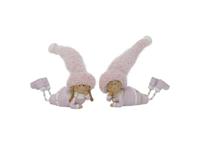 Boltze Home Beeld kind met puntmuts h8cm roze - thumbnail