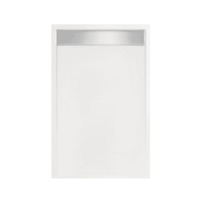 MegaBath Douchebak Easy Tray 170X80X5 cm Wit Mat Of Glans - Douchebak Mat Wit