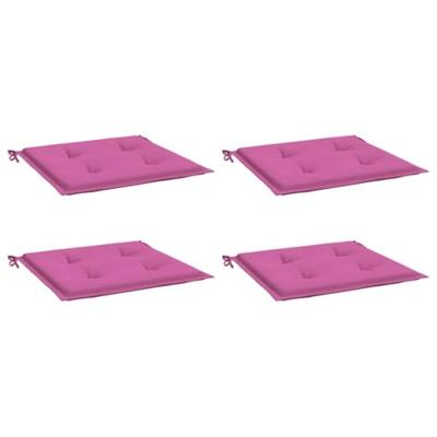 VidaXL Tuinstoelkussens 4 st 50x50x4 cm stof roze - thumbnail