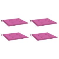 VidaXL Tuinstoelkussens 4 st 50x50x4 cm stof roze - thumbnail