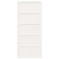 Schuifdeur Wit 90 x 208 cm Massief grenenhout - thumbnail