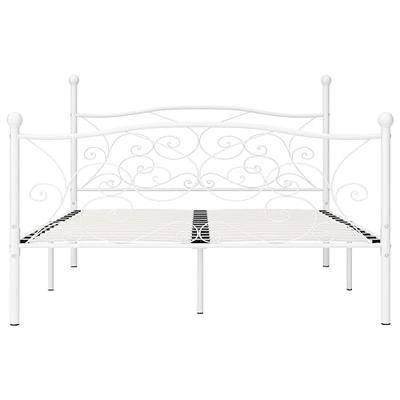 Bedframe met lattenbodem metaal wit 120x200 cm Bedframe met lattenbodem metaal wit 120x200 cm