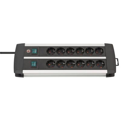 Brennenstuhl Stekkerdoos premium duo alu-line bn3084 zwart, wit Brennenstuhl Stekkerdoos premium duo alu-line bn3084 zwart, wit