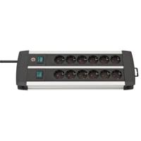 Brennenstuhl Stekkerdoos premium duo alu-line bn3084 zwart, wit - thumbnail