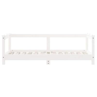 Kinderbedframe 70x140 cm massief grenenhout wit