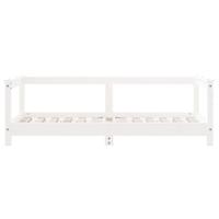 Kinderbedframe 70x140 cm massief grenenhout wit - thumbnail