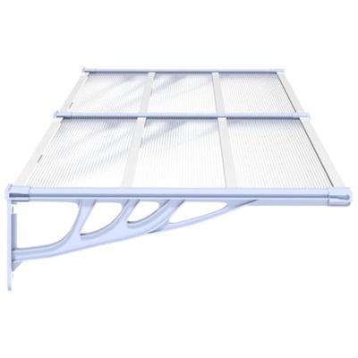 VidaXL Deurluifel 199x90 cm polycarbonaat grijs en transparant