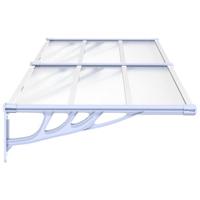 Deurluifel 199x90 cm polycarbonaat grijs en transparant - thumbnail
