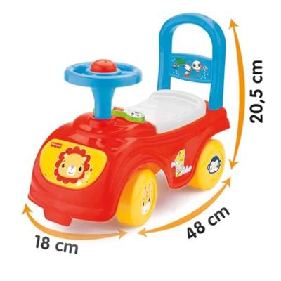 Fisher Price loopauto + toeter rood/blauw/geel