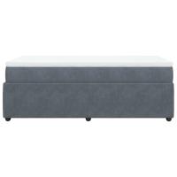 Boxspring met matras fluweel donkergrijs 80x200 cm - thumbnail
