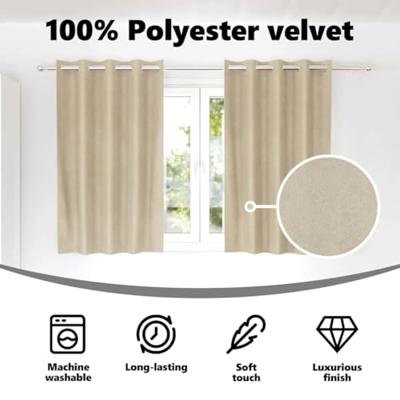 VidaXL Verduisterende gordijnen 2 pcs crème 140 x 140 cm fluweel VidaXL Verduisterende gordijnen 2 pcs crème 140 x 140 cm fluweel