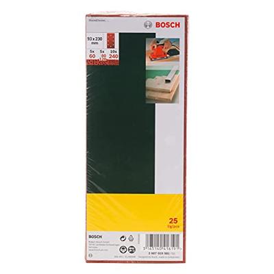 Bosch Accessoires 25-delige schuurbladenset 93 x 230 mm voor vlakschuurmachines, korrel 60,80,120,240 - 2607019501 Bosch Accessoires 25-delige schuurbladenset 93 x 230 mm voor vlakschuurmachines, korrel 60,80,120,240 - 2607019501