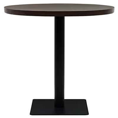 Bistrotafel rond 80x75 cm MDF en staal donker essenkleur