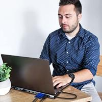 LogiLink UA0373 USB-C dockingstation Geschikt voor merk (dockingstation): Universeel USB-C Power Delivery, Geïntegreerde kaartlezer - thumbnail