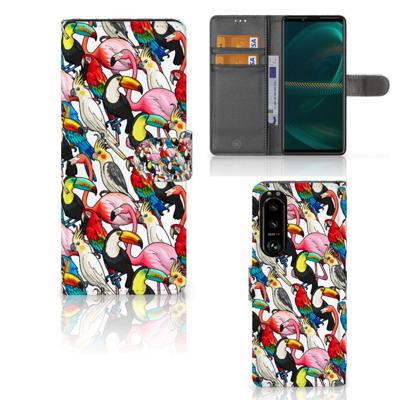 Sony Xperia 5III | Telefoonhoesje | Met pasjeshouder | Birds