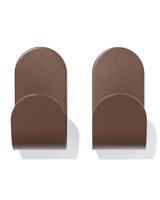 HEMA Plakhaak 5x2.5cm rvs bruin - 2 stuks (bruin) - thumbnail