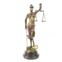 BRONZEN BEELD VAN VROUWE JUSTITIA - thumbnail