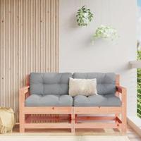 Tuinstoelen 2 st met kussens massief douglashout - thumbnail