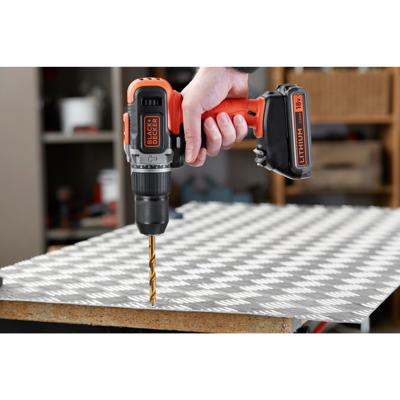BLACK+DECKER BCD003MEM2K Accuboormachine | 18V | 2.0Ah Accu + 4.0Ah Accu + Lader | In koffer - BCD003MEM2K-QW