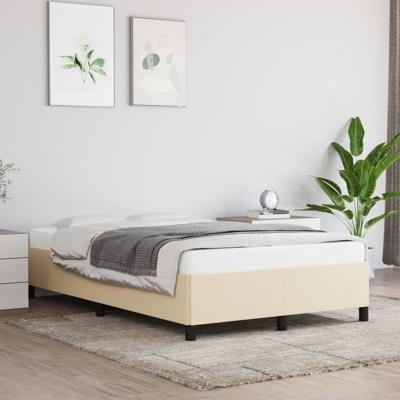 Bedframe zonder matras 120x200 cm stof crèmekleurig