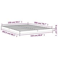 Bedframe massief grenenhout 150x200 cm 5FT King Size - thumbnail