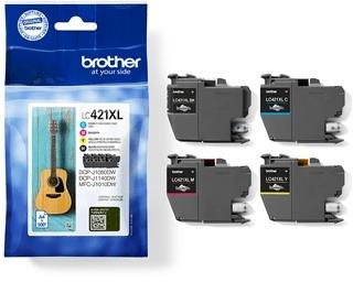 Brother LC-421XLVAL PagePack 4 stuk(s) Origineel Hoog (XL) rendement Zwart, Cyaan, Magenta, Geel