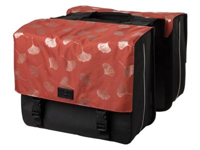 FastRider Ginkgo Trend dubbele fietstas (Kleur: roestbruin) FastRider Ginkgo Trend dubbele fietstas (Kleur: roestbruin)