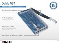Dahle 534 Snijmachine A3 Aantal paginas A4 80 g/m² (max): 15 vel Aantal paginas A4 70 g/m² (max): 15 vel - thumbnail