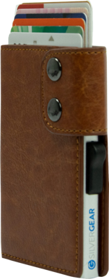 Silvergear Pasjeshouder van PU Leer Bruin