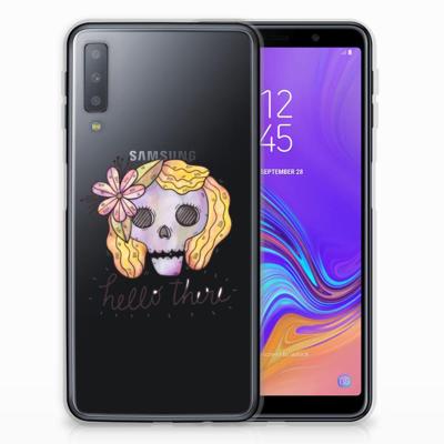 Silicone Back Case Samsung Galaxy A7 (2018) Boho Skull Silicone Back Case Samsung Galaxy A7 (2018) Boho Skull