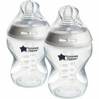 Set van 2 zuigflessen Natural Start 260 ml TOMMEE TIPPEE doorzichtig - thumbnail