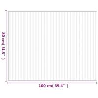 VidaXL Vloerkleed rechthoekig 80x100 cm bamboe bruin - thumbnail