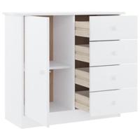 Dressoir ALTA 77x35x73 cm massief grenenhout wit - thumbnail