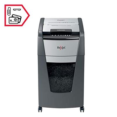 Rexel Optimum AutoFeed+ 225X Papierversnipperaar 225 vellen Micro cut 4 x 25 mm P-4 60 l Ook geschikt voor Paperclips, Nietjes, Creditcards