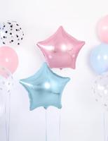 Folieballon Ster Lichtblauw - 46cm - thumbnail