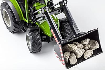 Carson Modellsport 907347 RC Traktor mit Frontlader 1:16 RC functiemodel Elektro Landbouwvoertuig Incl. accu, oplader en batterijen voor de zender