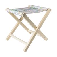 Opvouwbaar strandkrukje palm - multikleur - 37x32x35 cm - thumbnail