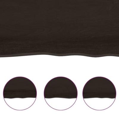 Tafelblad natuurlijke rand 200x50x4 cm eikenhout donkergrijs Tafelblad natuurlijke rand 200x50x4 cm eikenhout donkergrijs