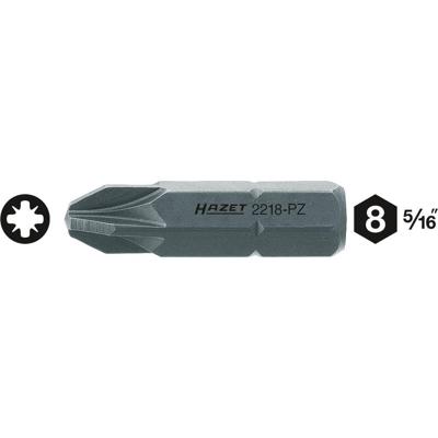 HAZET Bit 2218-PZ2 · 5/16 inch (8 mm) zeskant massief · Pozidriv-profiel PZ · SW PZ2 HAZET Bit 2218-PZ2 · 5/16 inch (8 mm) zeskant massief · Pozidriv-profiel PZ · SW PZ2