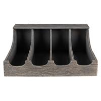 Clayre & Eef Bestekbak 41x29x17 cm Grijs Hout Rechthoek Bestekhouder - thumbnail