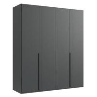 Kledingkast Milaan 4-deurs- grafiet - 208x180x58 cm - thumbnail