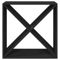 Wijnkast 62x25x62 cm massief grenenhout zwart - thumbnail