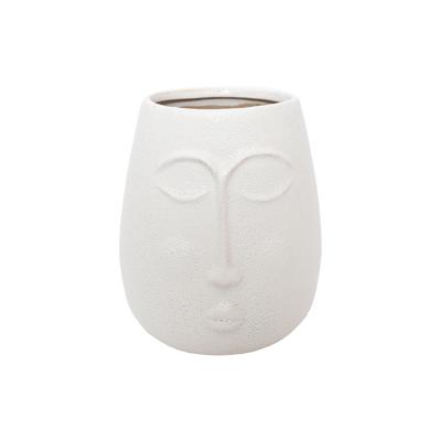 Vaas gezicht wit Birlik 22cm keramiek Vaas gezicht wit Birlik 22cm keramiek