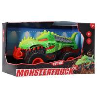 Monstertruck Dino + Licht en Geluid Groen - thumbnail