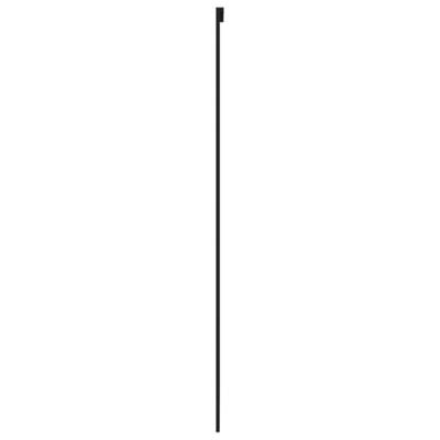 VidaXL Schuifdeur 90x205 cm gehard glas en aluminium zwart