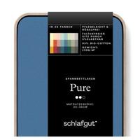 Schlafgut Schlafgut Pure Jersey Hoeslaken XL - 180x200 - 200x220 615 Blue Mid - thumbnail